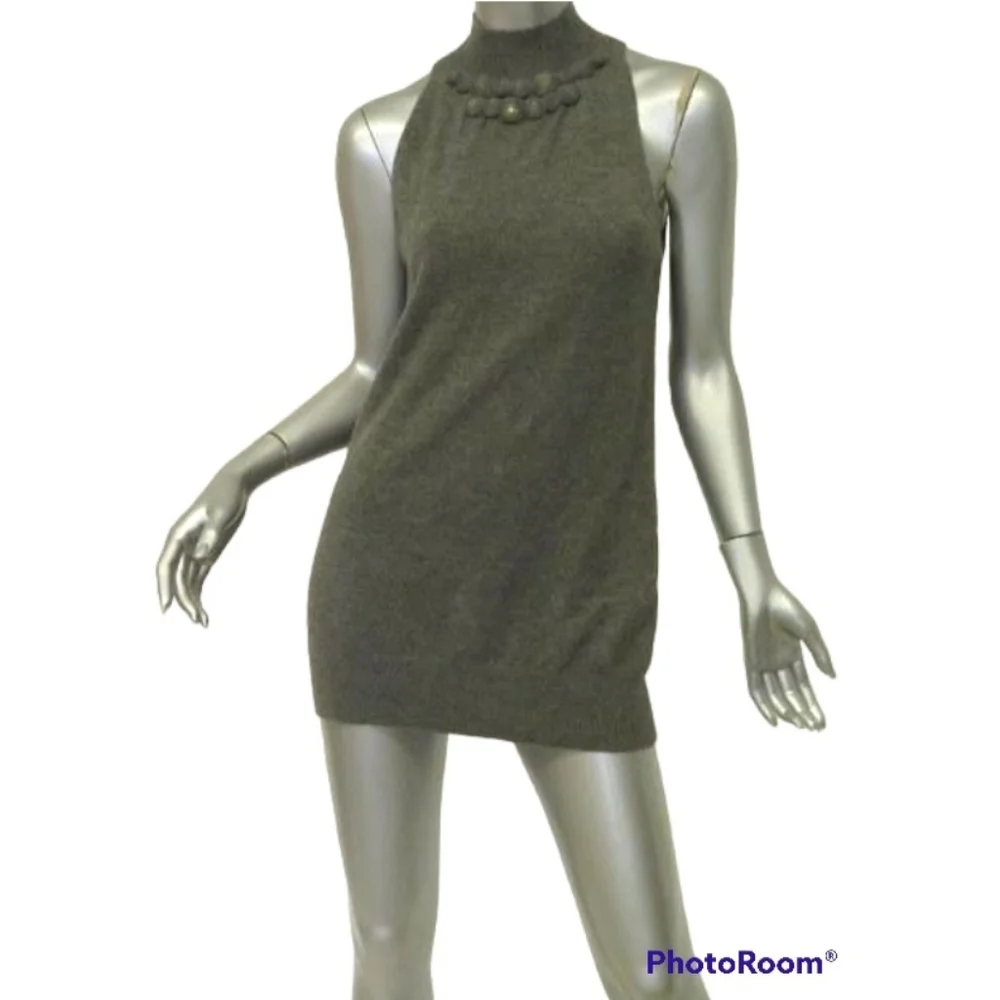 VINCE Cashmere Jewel Neck Tunic Sweater Sleeveless Grey Gray Soft Sz XS - Picture 12 of 12